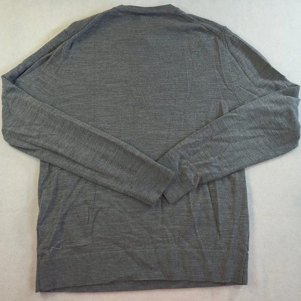 Banana Republic Gray Crew Neck 100% Merino Wool‎ Sweater XL